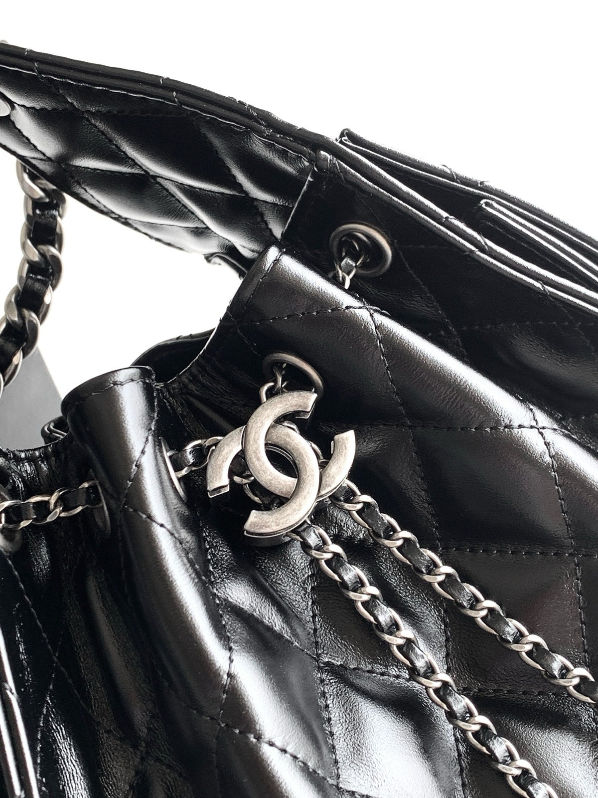 CC 25s Hobo Bag Black Lambskin SHW 286366