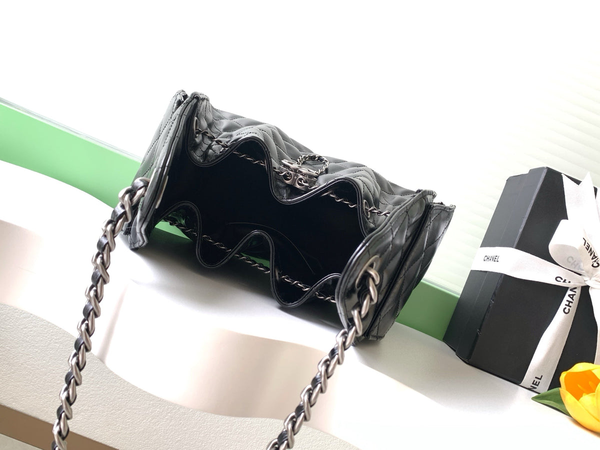 CC 25s Hobo Bag Black Lambskin SHW 286366
