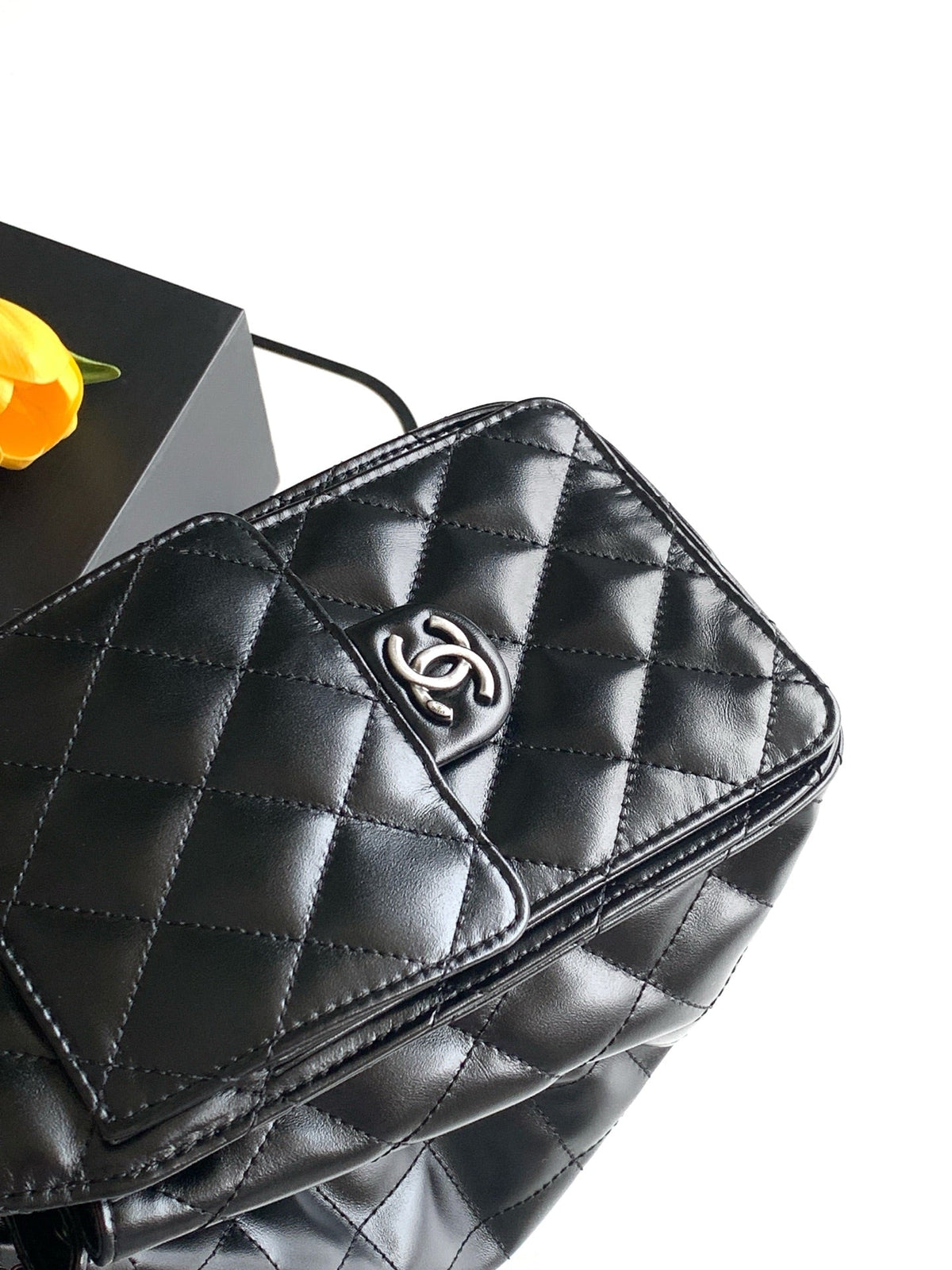 CC 25s Hobo Bag Black Lambskin SHW 286366