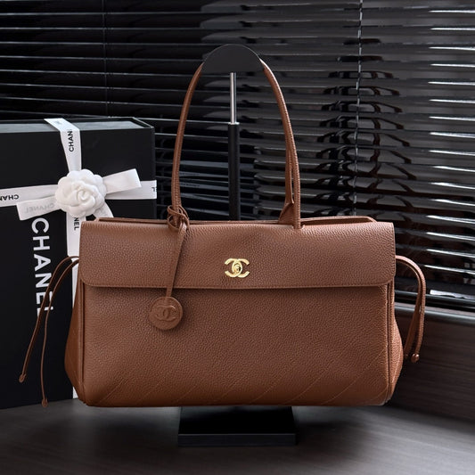 CC 26s Small Shopping Bag Brown Calfskin 143386