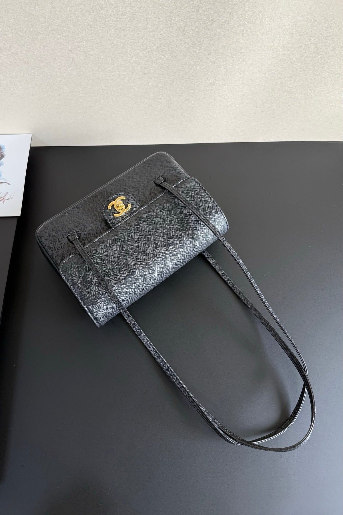 Chanel 26 Shoulder Bag 22 Black Caviar Leather