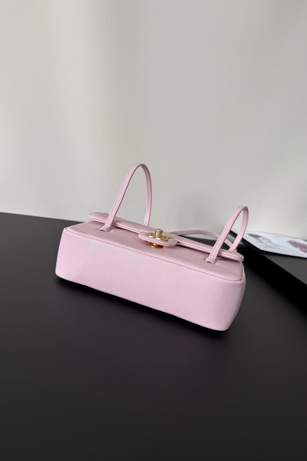 Chanel 26 Shoulder Bag 22 Light Pink Caviar Leather