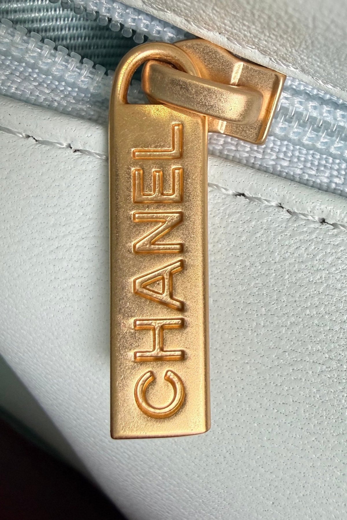 Chanel 26 Shoulder Bag 22 Light Blue Caviar Leather