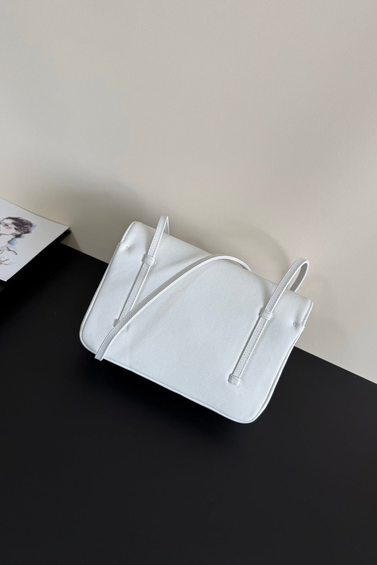 Chanel 26 Shoulder Bag 22 White Caviar Leather