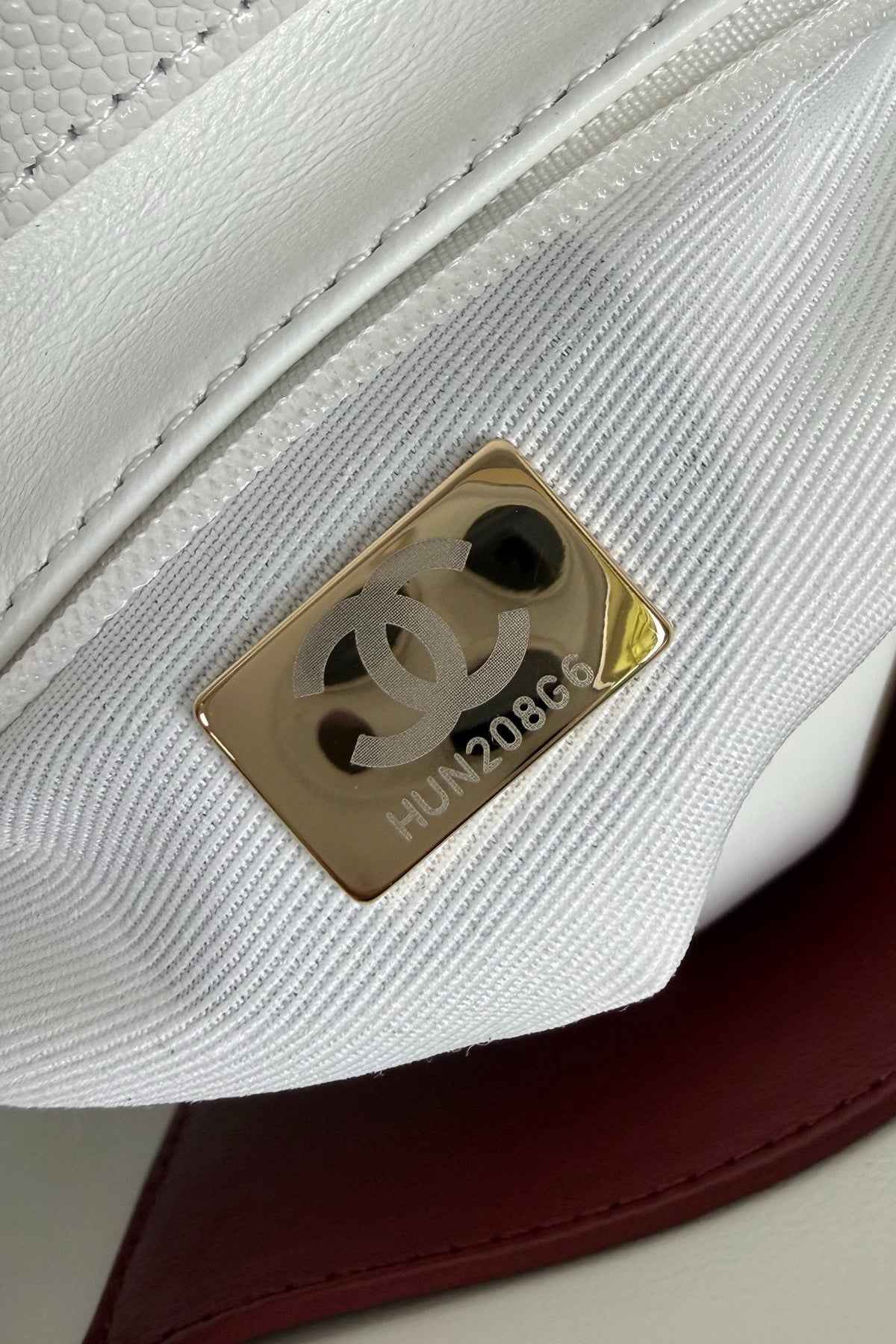 Chanel 26 Shoulder Bag 22 White Caviar Leather