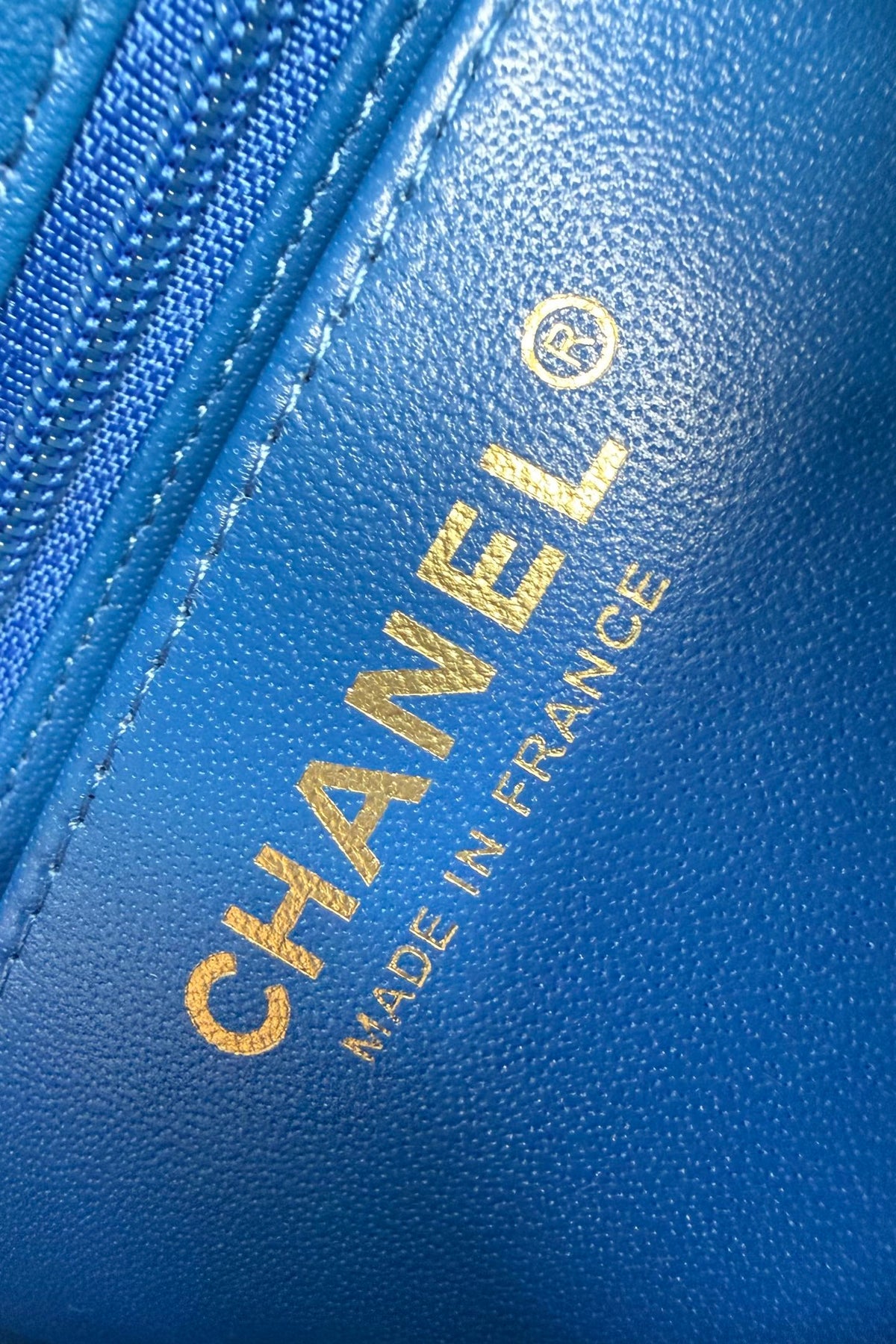 CC Flap Bag 17cm Cobalt Blue Sheepskin GHW 284816