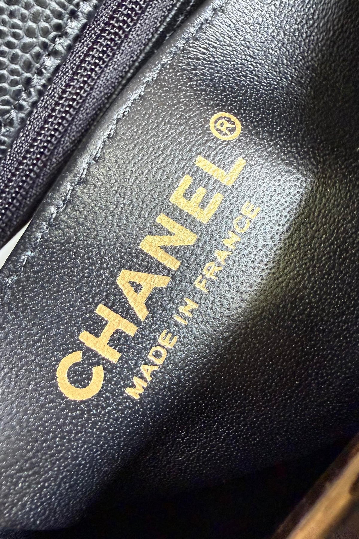 CC Flap Bag 17cm Black Caviar GHW 284753