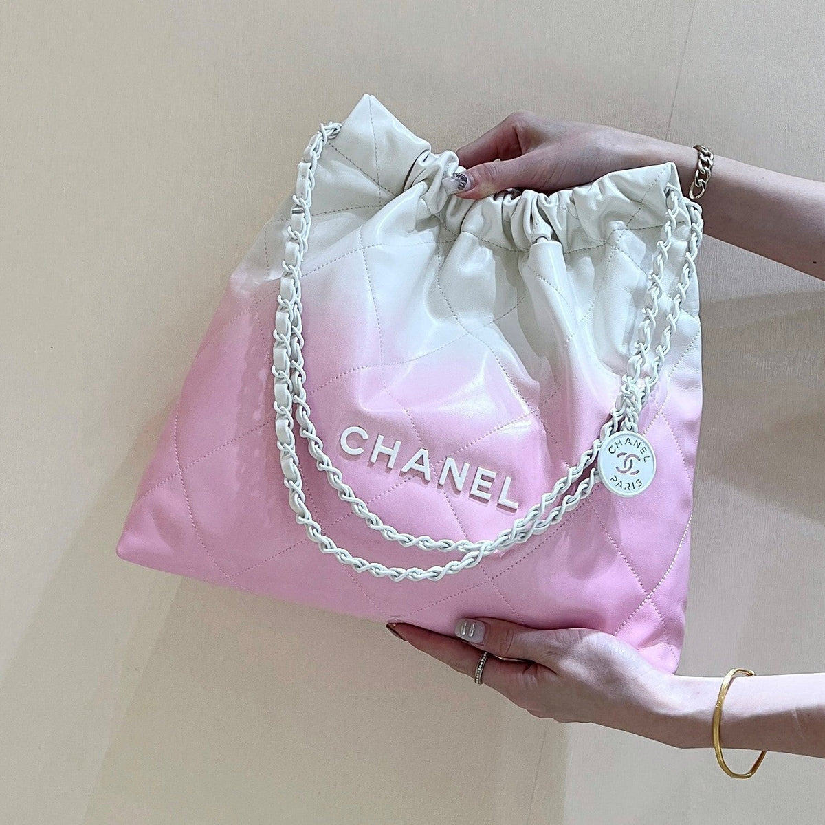 CC 24S Mini Gradient 22 Hobo 35cm Pink White Calfskin