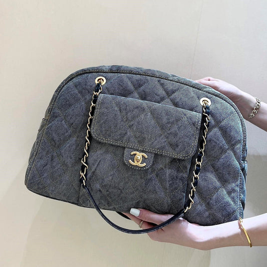 CC 24A Bowling Bag 44cm Grey Denim  GHW