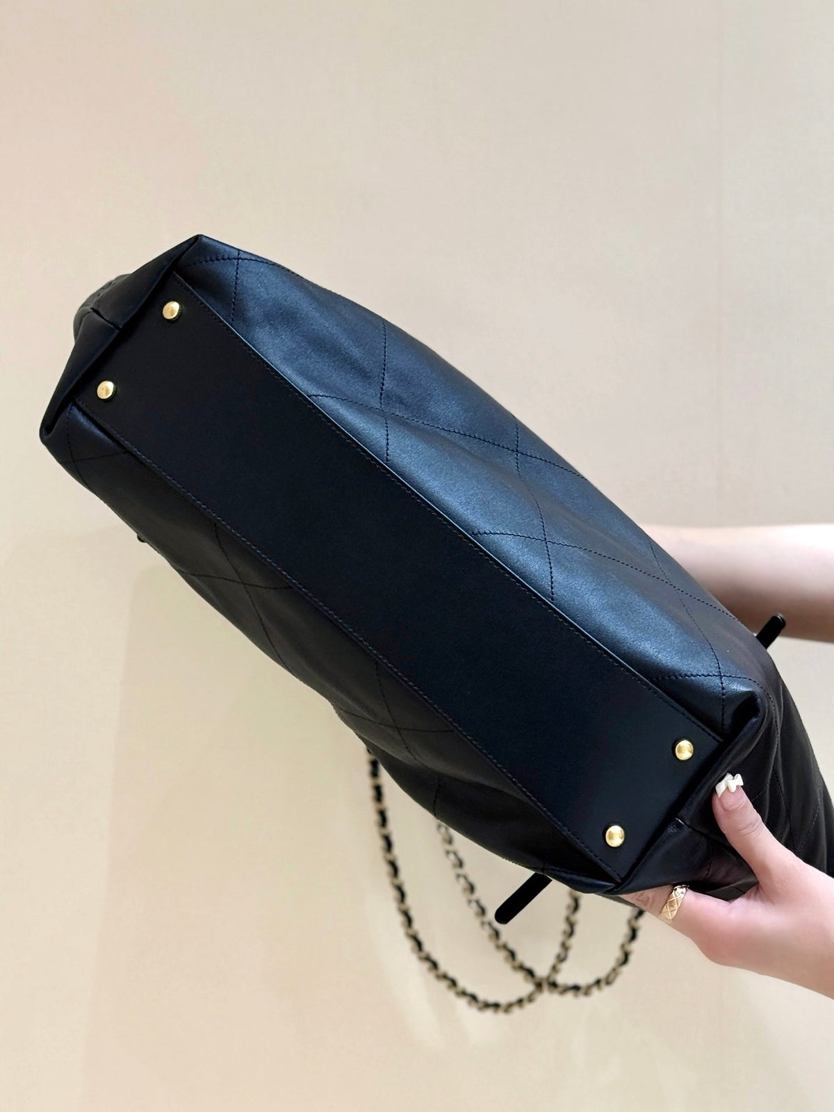 CC Large Maxi Shopping Bag 59cm Black Calfskin GHW