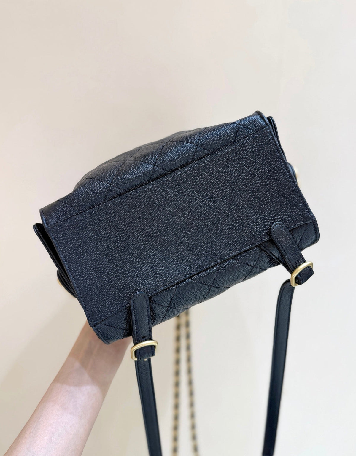 CC 25B backpack bag 23cm black calfskin 342108