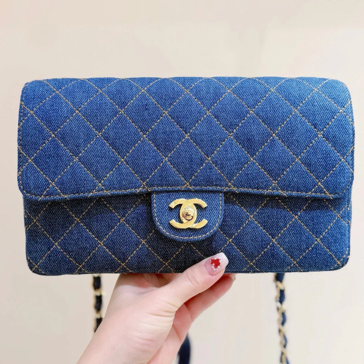 Chanel 2026 Backpack 26cm Blue Denim Leather 289705