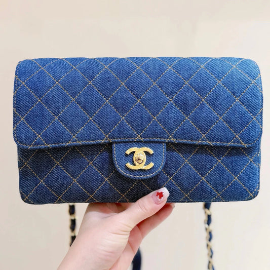 Chanel 2026 Backpack 26cm Blue Denim Leather 289705