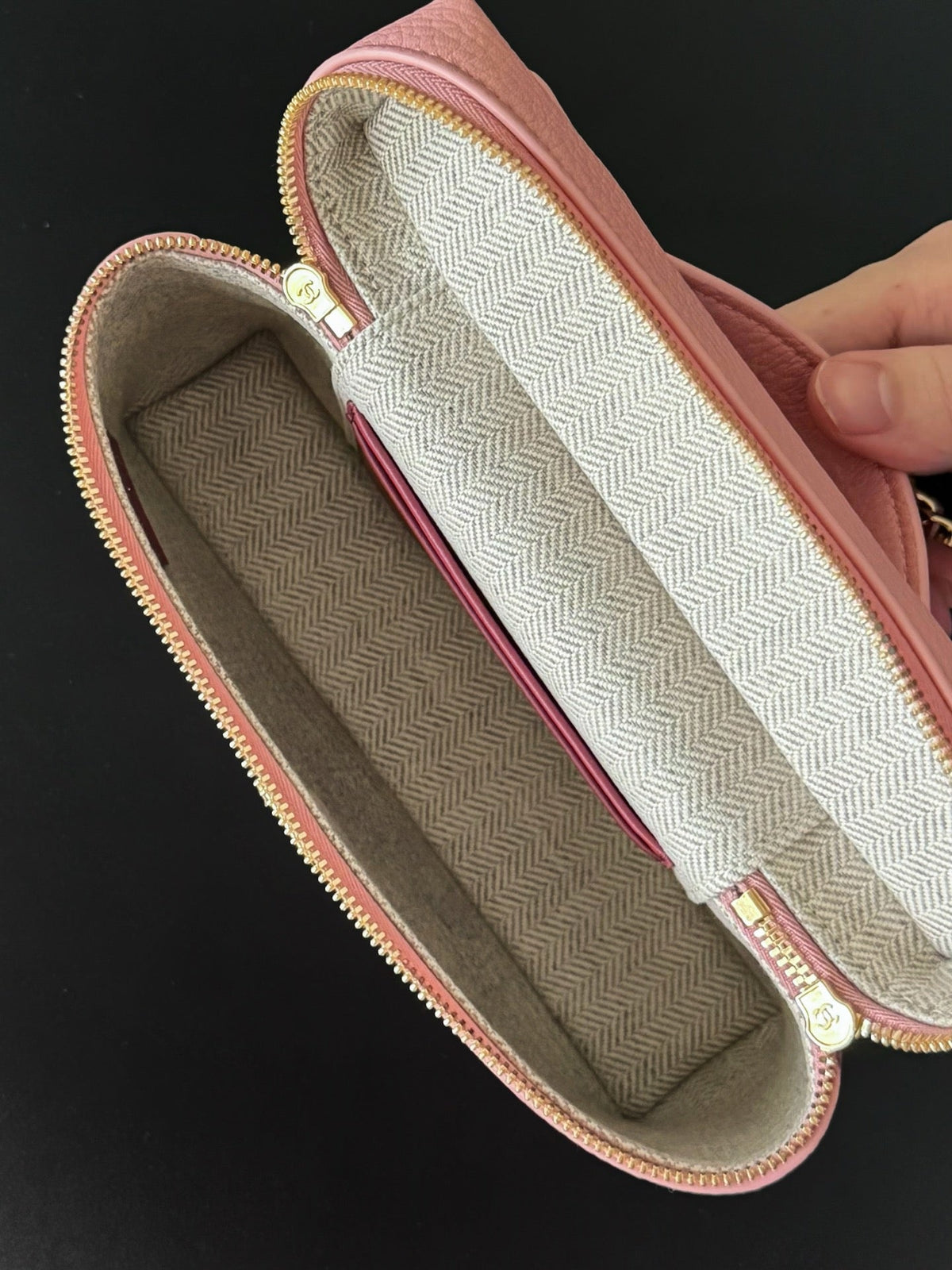 CC 26s Vanity Bag 19.5cm Pink Cowhide