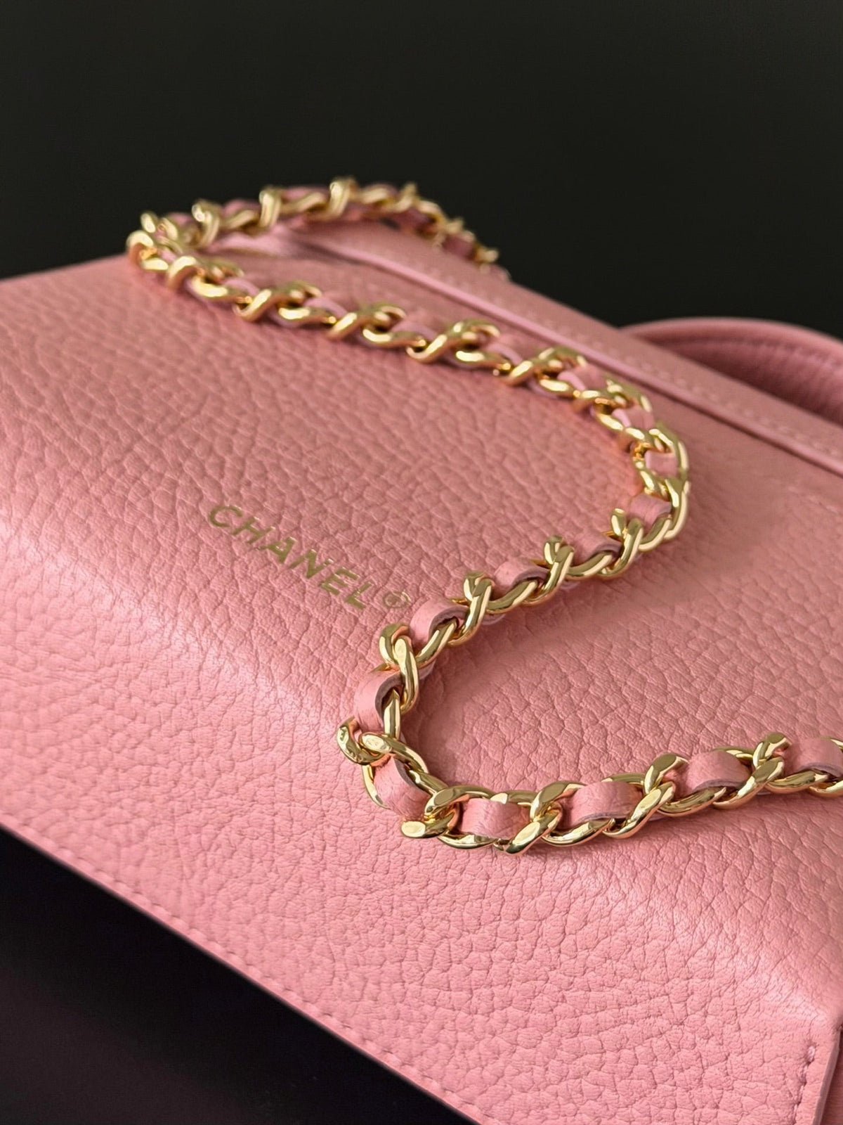 CC 26s Vanity Bag 19.5cm Pink Cowhide