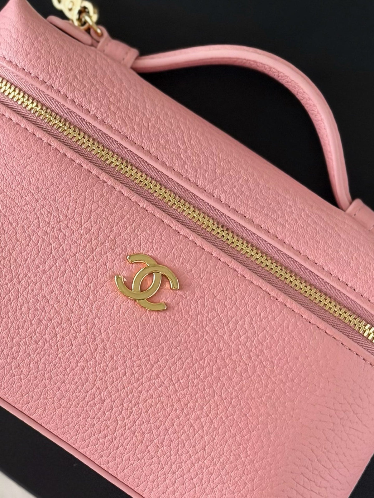 CC 26s Vanity Bag 19.5cm Pink Cowhide