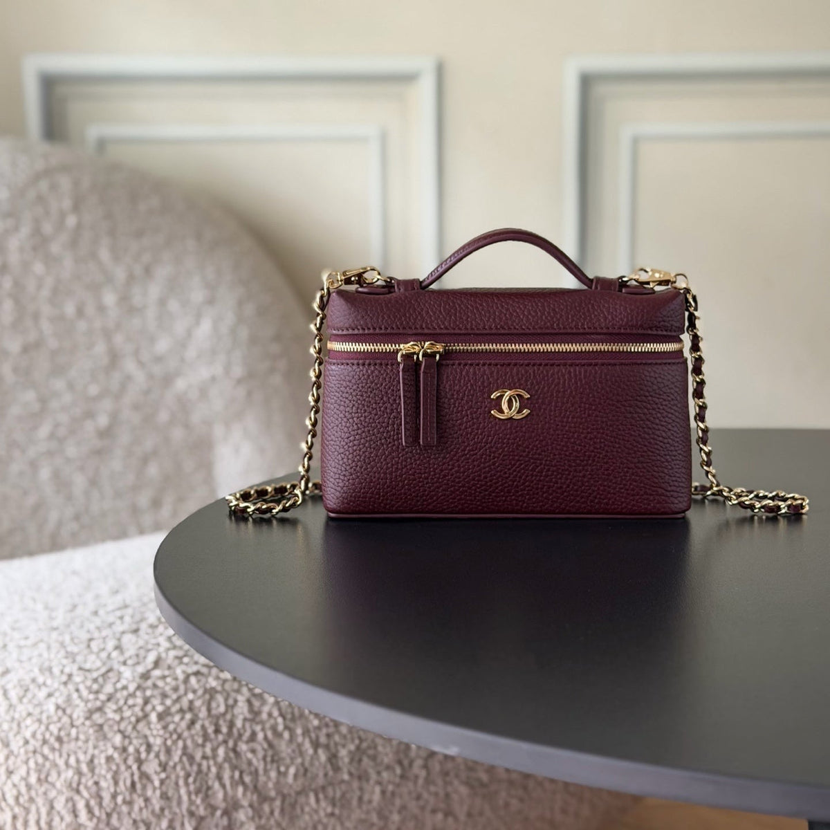 CC 26s Vanity Bag 19.5cm Burgundy Cowhide