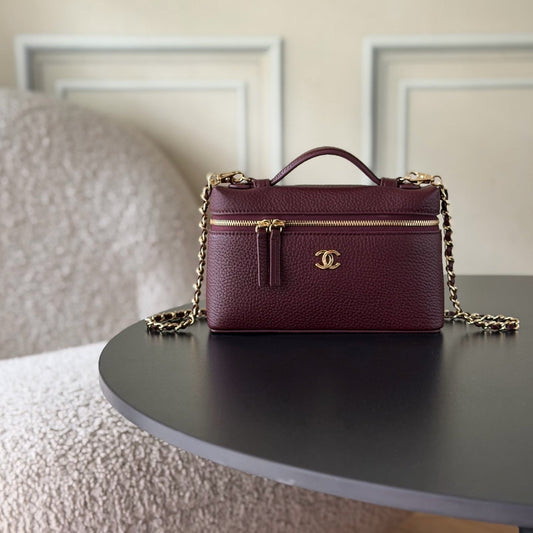 CC 26s Vanity Bag 19.5cm Burgundy Cowhide