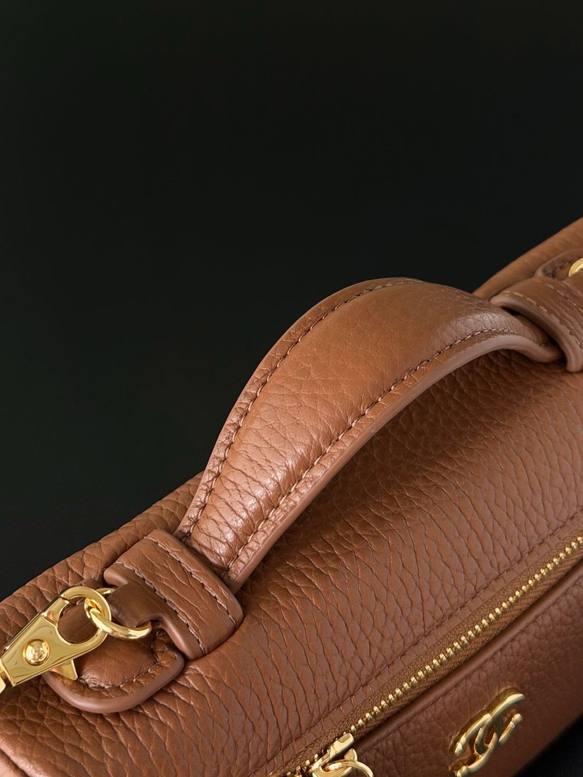 CC 26s Vanity Bag 19.5cm Brown Cowhide