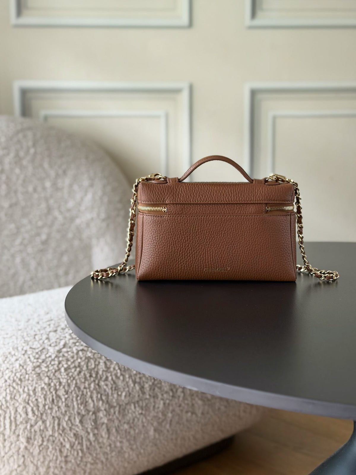 CC 26s Vanity Bag 19.5cm Brown Cowhide