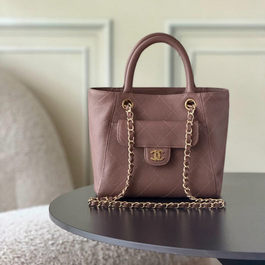 CC 26s Shopping Basket Bag Brown Caviar