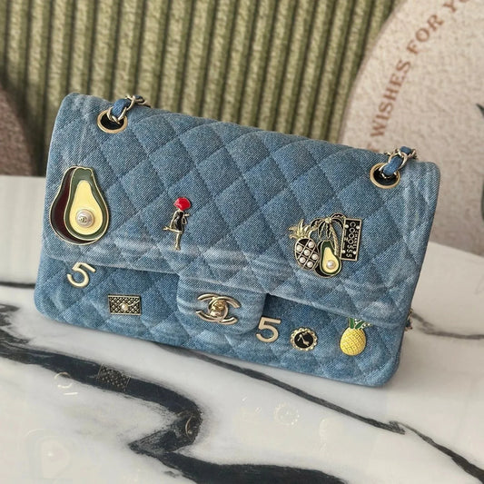 Chanel 2026 Coco Cuba Charms Flap Bag Canvas Denim Leather