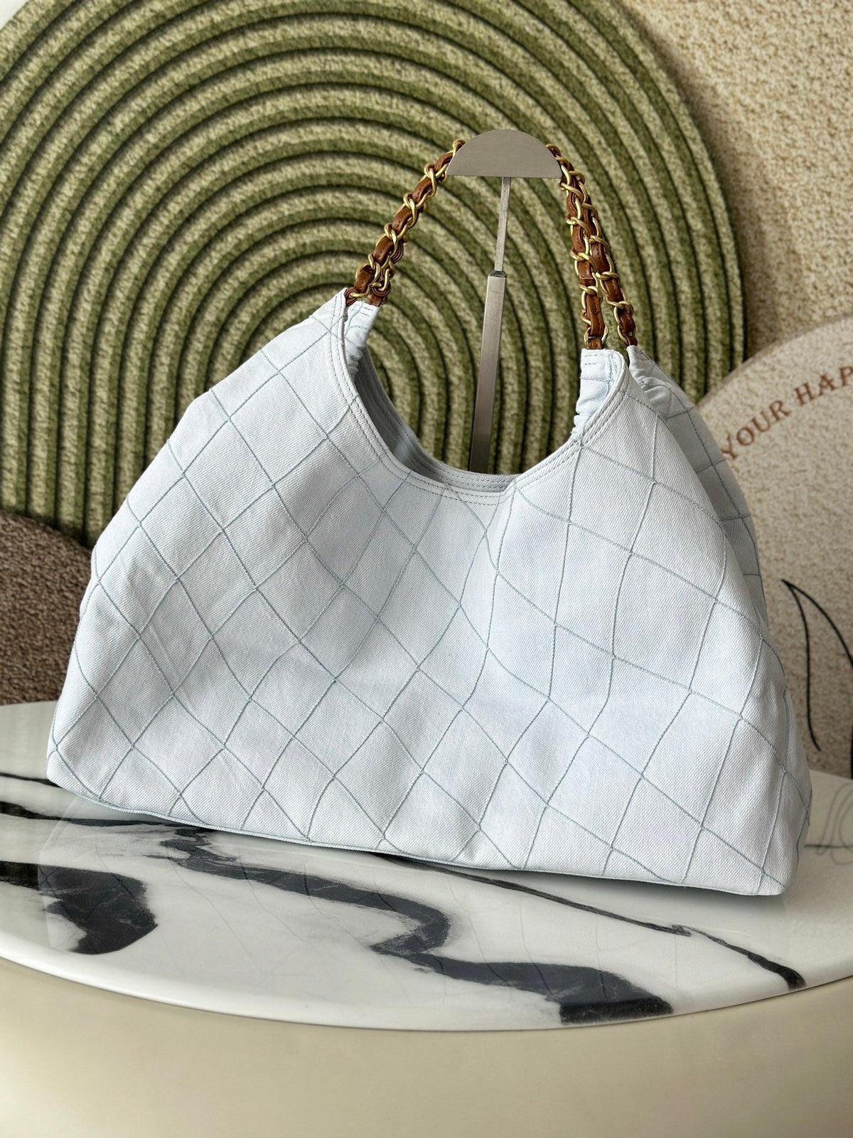 CC Coco Beach 2026 Small Tote Brown White Calfskin