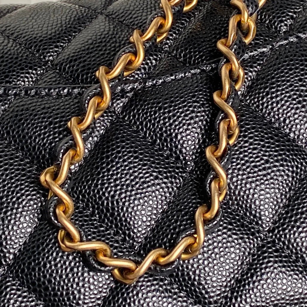 CHANEL 25S FLAP BAG 22 IN PINK CALFSKIN GOLD HARDWARE
