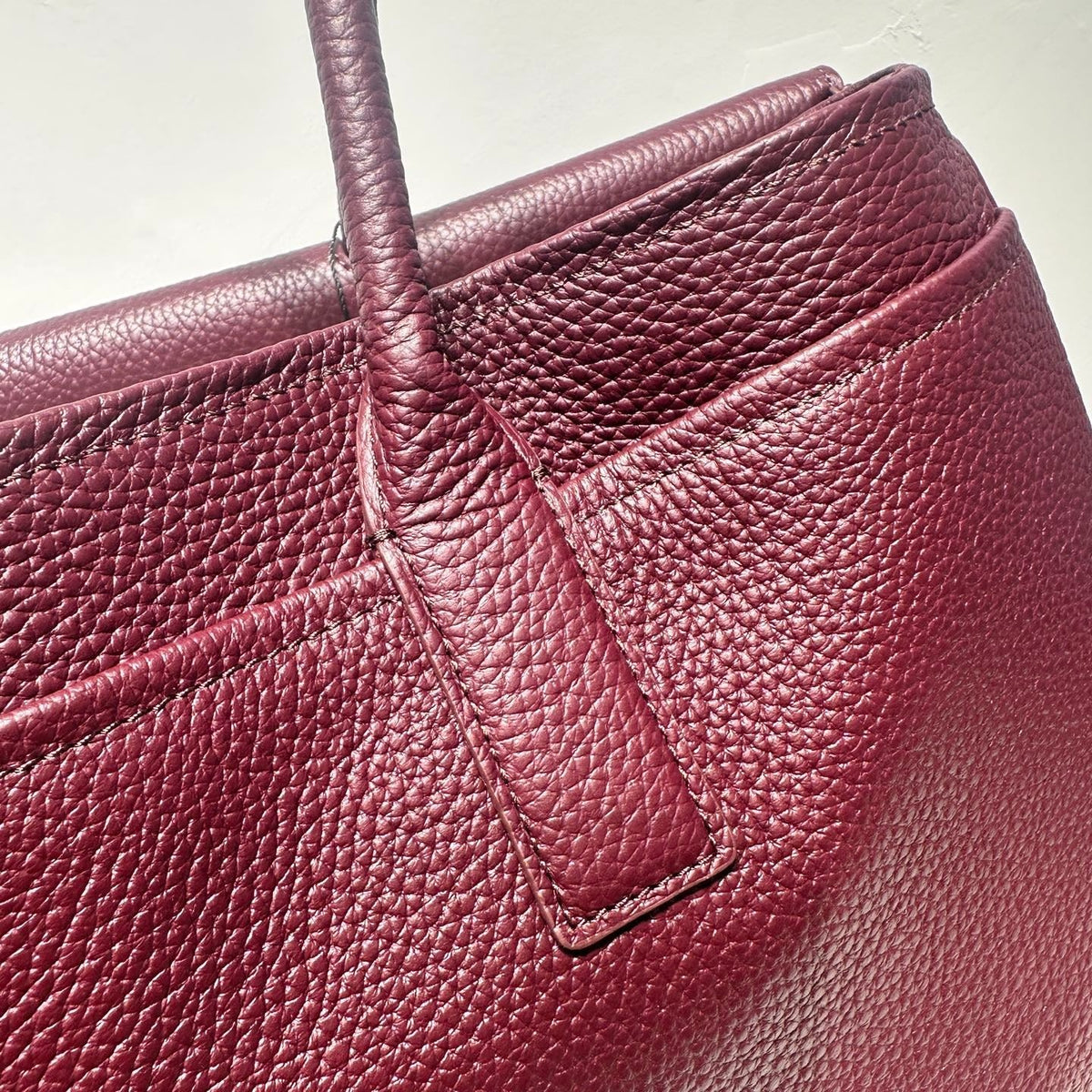 Chanel 2026 Large Shopping Bag 43cm Burgundy Grained Calfskin 363704