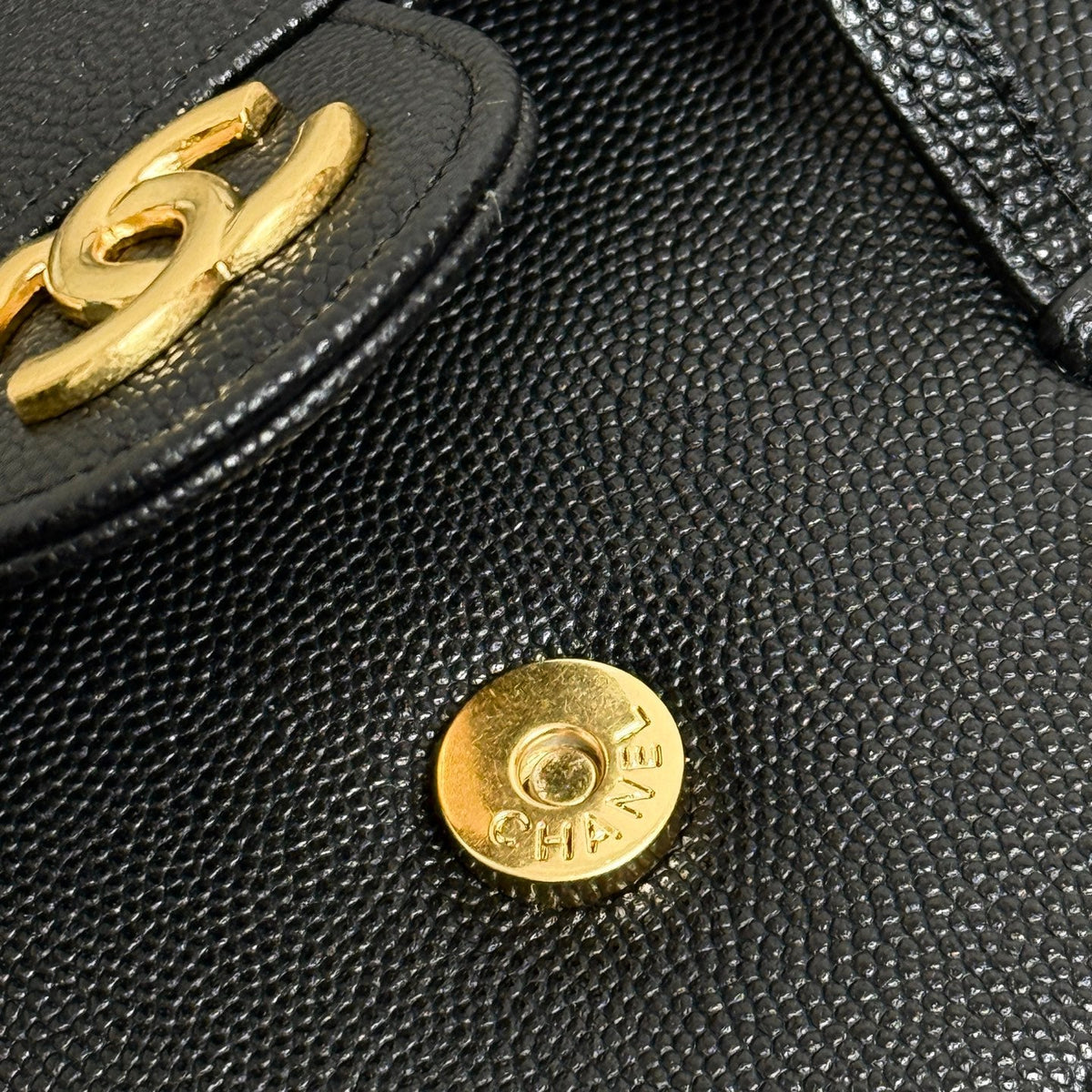 Chanel 26 Shoulder Bag 17 Black Caviar Leather