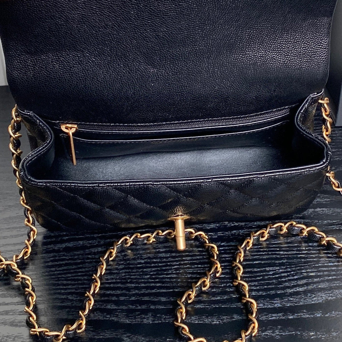 CHANEL 25S FLAP BAG 22 IN PINK CALFSKIN GOLD HARDWARE