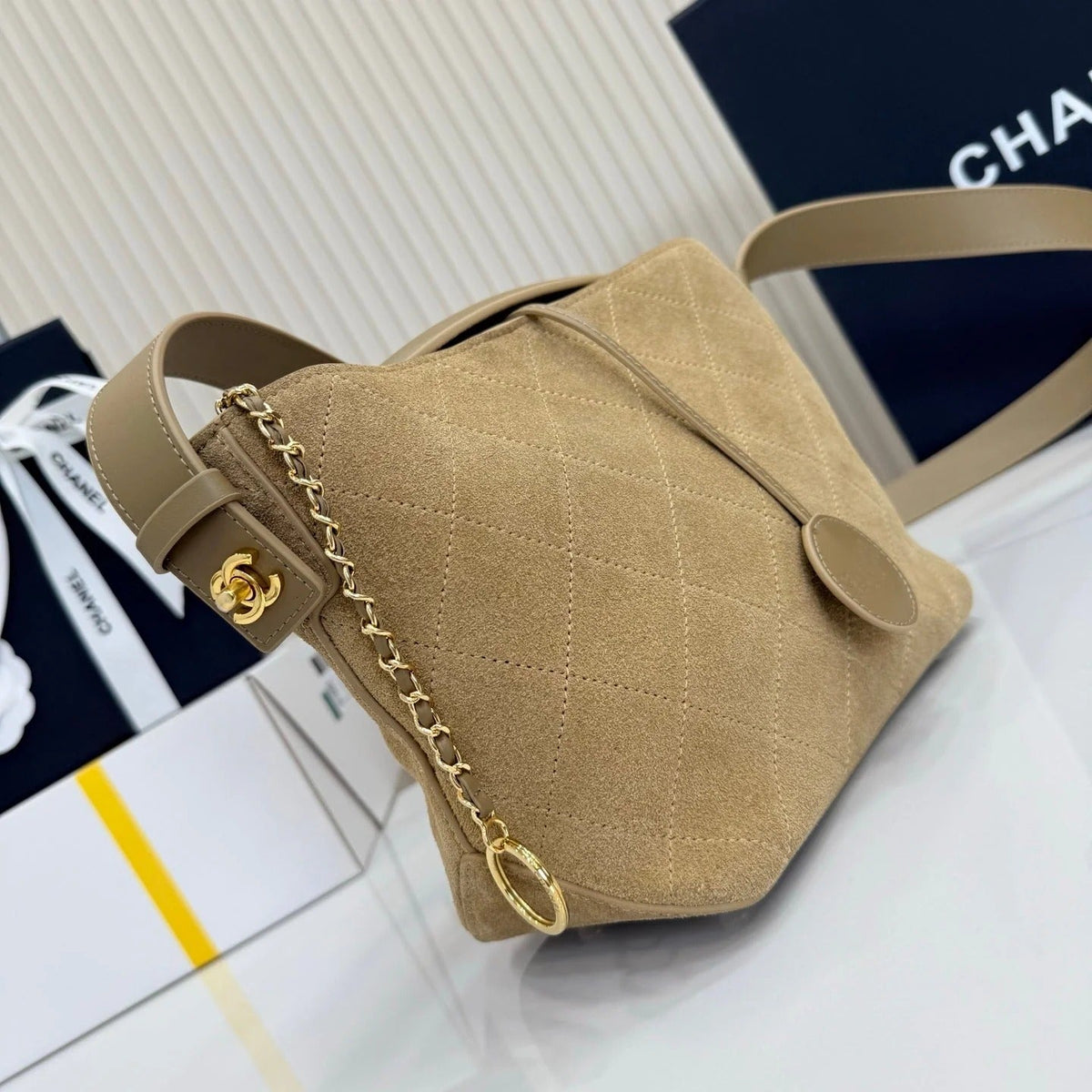 CC 2026 Bag 26cm Suede Leather 156914